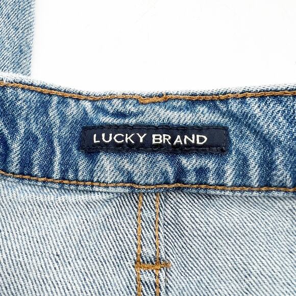 Lucky Brand Blue Denim Distressed High Waist Mom Jeans 27 - Picture 3 of 5